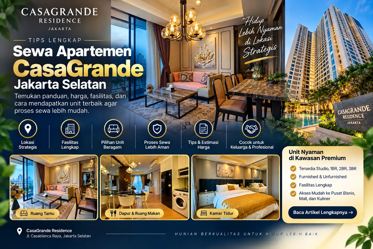 Tips Sewa Apartemen CasaGrande Jakarta Selatan agar Lebih Mudah